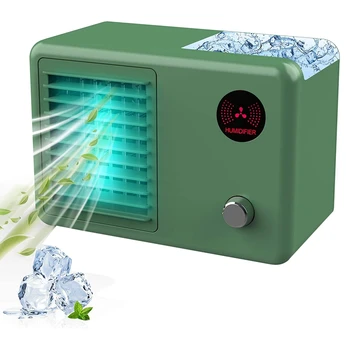 Pessoal Refrigerador De Ar Do Ventilador, 2000 Mah Sem Fios, Ar Condicionado Portátil Com 3 Modos De Velocidade, Recarregável Mini Refrigerador De Ar