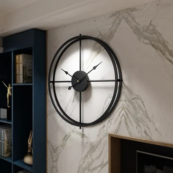 Elegante Grandes 3d Decorativo de Parede Relógio de Design Moderno, de Metal Criativo Silêncio do Relógio Parede 60 Cm Horloge Murale Adesivos de Parede
