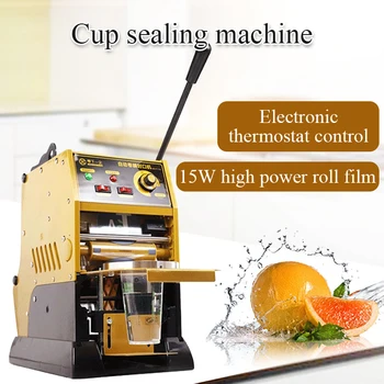 Comercial pequeno máquina de selagem de chá de leite de loja de bebidas copa máquina de selagem de família manual de plástico do copo de papel de máquina de selagem