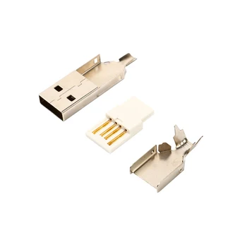 Venda quente 50PCS/MONTE conector USB macho fio conector macho