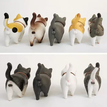 Gato Coleção Engraçado Mini Gatos Miniaturas Japonês Bell Gato Engraçado Sorte Gato Criativo Ornamentos De Dança De Gato Boneca Titular Gatos