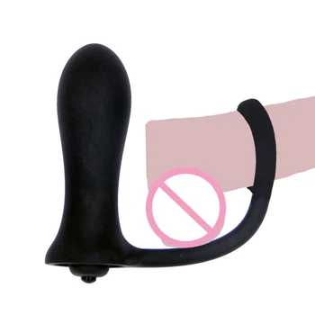 10 Velocidade de Silicone Masculino Atraso de Próstata Massageador Vibrador Anal Brinquedos Sexuais para os Homens Brinquedos Eróticos Anal Galo Anel de Sexo Gay Produtos