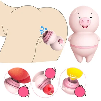 Bonito Porco Língua Lambendo Vibrador de Carregamento USB Estimulador de Clitóris 6 Modos de Mamilo Massager de Brinquedos Sexuais Para as Mulheres Masturbador Feminino