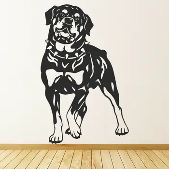 Rottweiler Cão de Estimação de Parede Autocolante em Vinil Adesivo de Parede animal de Estimação da Casa de Moda da Decoração Mural Adequado para a Sala-de-estar BedroomD16
