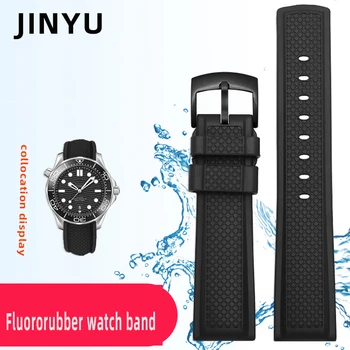Fluororubber pulseira de 20mm 22mm de Silicone pulseira de Borracha Para Seiko Omega Longines relógios Rolex banda marca do esporte relógio de pulseira