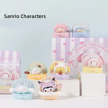 Sanrio Caracteres Peekaboo série de Caixa de estore Kuromi Pochacco Cinnamoroll Melody Hello kitty Bonecas Brinquedos Figura Decoração de Mesa