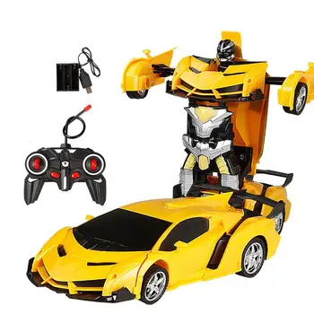 1:18 Controle Remoto Transformando Remoto do Carro Smart Modelo de Controle de Carros Recarregável Robô com Rotação de 360°Stunt Carro RC Brinquedos para Crianças