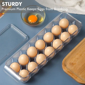 Casa frigorífico ovo de contentores, de 14 de ovo recipientes com tampas e alças, secador de armazenamento do ovo e do ovo bandejas