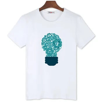 2022 boa idéia camiseta criativa luz da lâmpada de impressão de t-shirt dos homens de verão fresco hip hop t-shirt camisa original homens poleras hombre