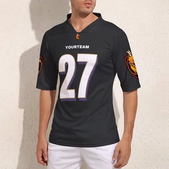 Personalização De Baltimore, N.º 27, Camisas De Futebol Elegantes, Homens De Rugby Jersey Esportivos Feitos Camisa De Rugby