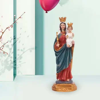 Abençoado Resina Figuras Jesus Escultura Natividade Católica Virgem Maria Estátua para Ornamento Sala de estar Natal Gabinete