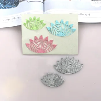 DUOFEN de CORTE de METAL MORRE a flor de lótus do Ano Novo Chinês, stencil DIY Scrapbook Papel Álbum de 2018 novo