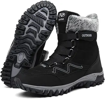 Mulheres Botas de Neve de Inverno ao ar livre Botas para Mulheres, Homens Caminhadas Botas de Trekking Par de Sapatos de Leve Anti-Derrapante Quente Impermeável