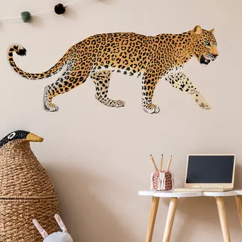 1 PCS Animal Leopard Adesivo de Parede de Sala de estar de plano de Fundo da Decoração de Parede Decal Arte Mural de Decoração de Casa