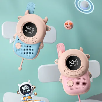 2Pcs Mini Walkie Talkies Interfone Crianças de Rádio do Telefone de Brinquedo 3Km de Transmissão do Transceptor Brinquedos Interativos para Meninas Crianças