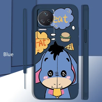 Anime Winnie the Pooh Bonito o Caso Para Xiaomi Redmi K50 K40 Jogos Pro K30 10X 10 9 9A 9T 8A 4G 5G Líquido Corda Tampa do Telefone do Núcleo de