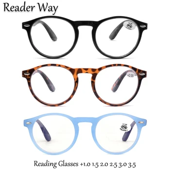 3 Pares Pack Homens Mulheres Óculos De Leitura Rodada Do Quadro De Mola Dobradiça De Alta Qualidade Leitor De Óculos Da Moda Com Presbiopia Óculos Unissex