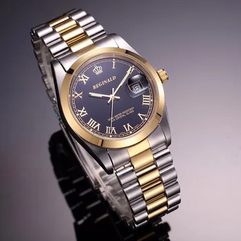 REGINALD melhores marcas de Relógios de Luxo Homens Relógios dos Homens de Aço Inoxidável Relógios de Negócios de Moda relógio de Pulso Relógio relógio masculino
