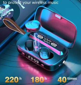 A13 TWS Respiração Leve Toque sem Fio Bluetooth 5.1 Fones de ouvido Fones de ouvido Sport vs f9 b10 b11 para o telefone esperto