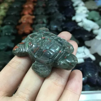 Natural do sangue de dragão de pedra da tartaruga esculturas de cristal de Rocha tartaruga Figurine