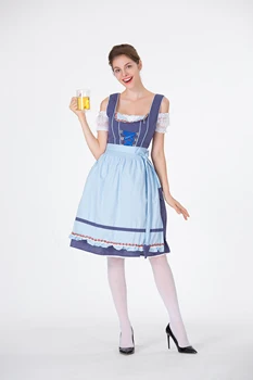 De alta Qualidade a Fêmea Adulta Oktoberfest de Limpeza Traje Cosplay de Cerveja Menina Uniforme da Baviera Vestido Dirndl com Avental