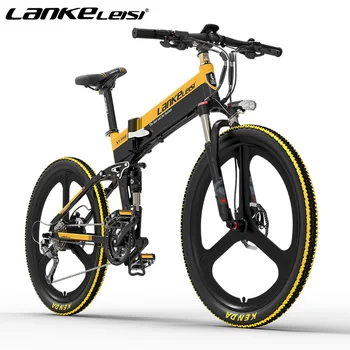 Stock UE LANKELEISI XT750S 26inch Elétrica Bicicleta Dobrável 500W 48V 14.5 ah Bateria de Lítio Ebike 27-Velocidade de Mountain Bike