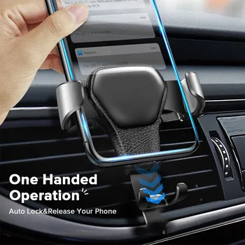 Universal da Gravidade Auto de Telefone do Suporte de Carro de Ventilação de Ar Clip de Montagem de Telefone Móvel Celular Suporte de apoio Para o iPhone Para Samsung