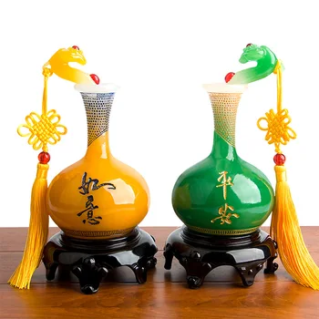 Chinês Imitação Jade Ruyi Vaso de Decoração, Artesanato, peças de arte Moderna Home sala quarto Escritório decoração decorações