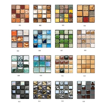 10 PCS Impermeável 3D Telha de Mosaico de Adesivo Decorativo de Parede-Chão Adesivos para Decoração de Casa de Banho Decoração