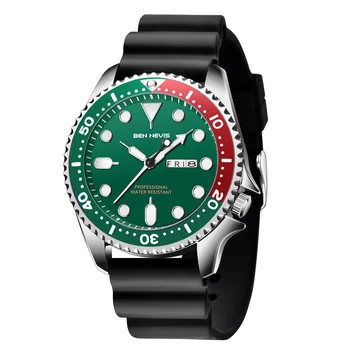 Reloj Hombre Relógio de Presente de Natal BEN NEVIS Luxo, Esportes, Moda Pulseira de Silicone Impermeável Calendário Relógio de Quartzo para Homens