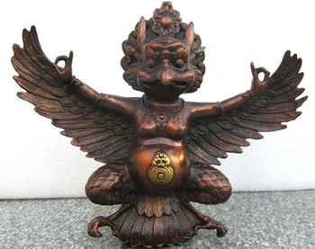 9.85 Colecionáveis Tibete o Budismo de cobre, dourada, de sorte auspicioso estátua de pássaro