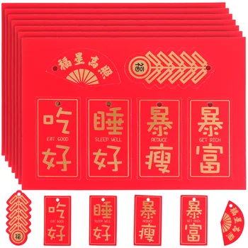 O Ano Novo Chinês Ornamentos Festival Da Primavera Bonsai Pendantshanging Lucktag Lunar Fu Papel Desejos Vasos De Diy Pingente Da Sorte Decoração