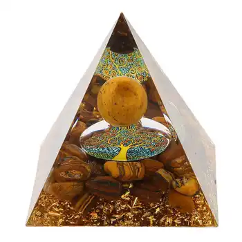 Pirâmide Ornamento Epóxi Ornamento Atrativo Decorativo para a Meditação na Yoga