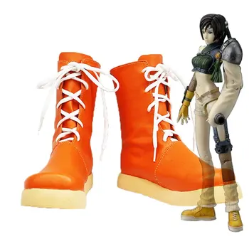 Final Fantasy VII FF7 Yuffie Kisaragi Cosplay Sapatos Longas Botas Personalizadas Feitas