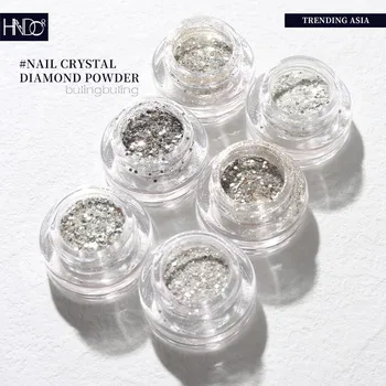 HNDO 6 Cores de Brilho de Diamante em Pó Misturado Lantejoulas Glitter Brilhante Flocos de Pigmento, Pó para Manicure Profissional DIY Design, Decoração