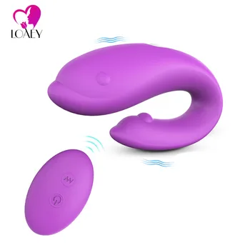 Loaey Controle Remoto sem Fio Vibrador de Silicone Brinquedo do Sexo Para as Mulheres Casal USB Rechage Ponto G Vibe Massagem Estimulador de Clitóris