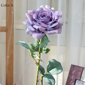 NOVO Grande Rosa do ramo de Pintura a Óleo, estilo de flanela flores artificiais para casamento salão de festas, decoração de flores artificiales