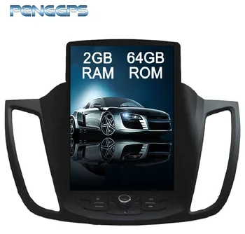 Android 9.0 Rádio do Carro para Ford Kuga 2013-2017In Carro GPS de Navegação de DVD, Leitor de Tesla Vertical Central Tela IPS PX6 de Vídeo 1080P