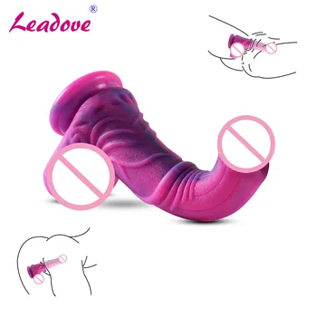 Roxo Pele uma Sensação Realista Vibrador Soft Material de Grande Pênis Com ventosa Brinquedos Sexuais para a Mulher Adulta, a Masturbação WBD10046