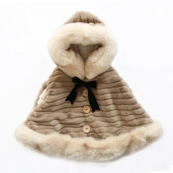 Novo estilo de 2018 Bebê Meninas Inverno Faux Fur Coat para as Meninas solto, Macio Festa de Natal Casaco Crianças Outwear quente crianças casaco