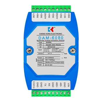 DAM-6080 DAM-6040 DAM-6020 DAM-6010 4-20ma para RS485 8-canal de Módulo de Entrada Analógica de 0-10V para RS232