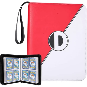 Fichário Pokemon para Cartões com Mangas, Cartão de Fichário Titular Livro Compatível com o Pokémon Trading Cards, tem capacidade para Até 400 Cartas