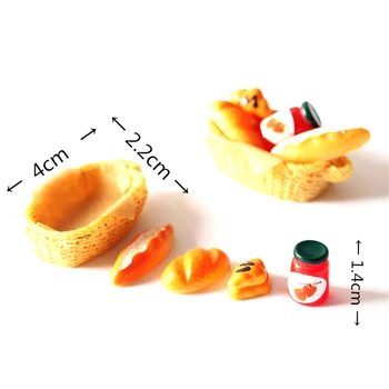1Set 1:12 Casa de bonecas em Miniatura de Alimentos de Brinquedo atolamento de pão Torradas Cesta de Acessórios de Vinho Bannana Alimentos casinha de Bonecas em Miniatura Acessórios
