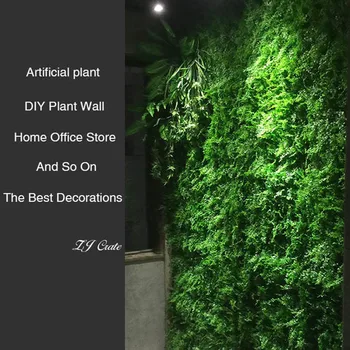 Artificial de Plantas Gramado 40cm x 60cm DIY na Parede do Fundo Simulação Grama de Folha de Casamento Decoração da Casa Verde Planta de Parede Atacado