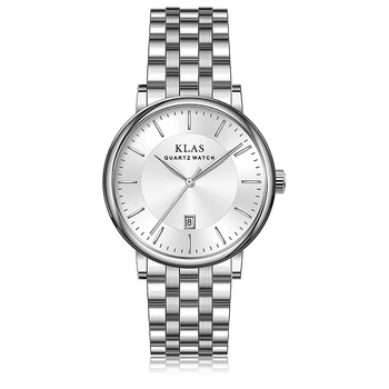 O orgulho de Quartzo do Aço Inoxidável Relógios Masculinos Genebra Homem observa KLAS marca