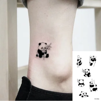 2022 Quente Animal Impermeável Da Etiqueta Temporária Tatuagem Panda Cobra Coelho Corpo Arte Tatoo Nova Falso Taty Tatuaje Bonito Pequena Tatuagem
