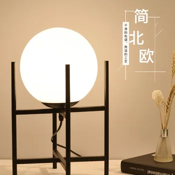Nordic bola de vidro da lâmpada de mesa de sala de estar mesa de chá balcão de quarto de cabeceira decorativa lâmpada de tabela de bola