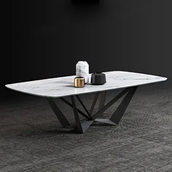 Sala de estar, Mesa de Centro Pernas de Mesa de Café, Mesa de tampo de Mármore de Luxo em mármore de uma mesa de café Inteligente do vidro mesa de café redonda